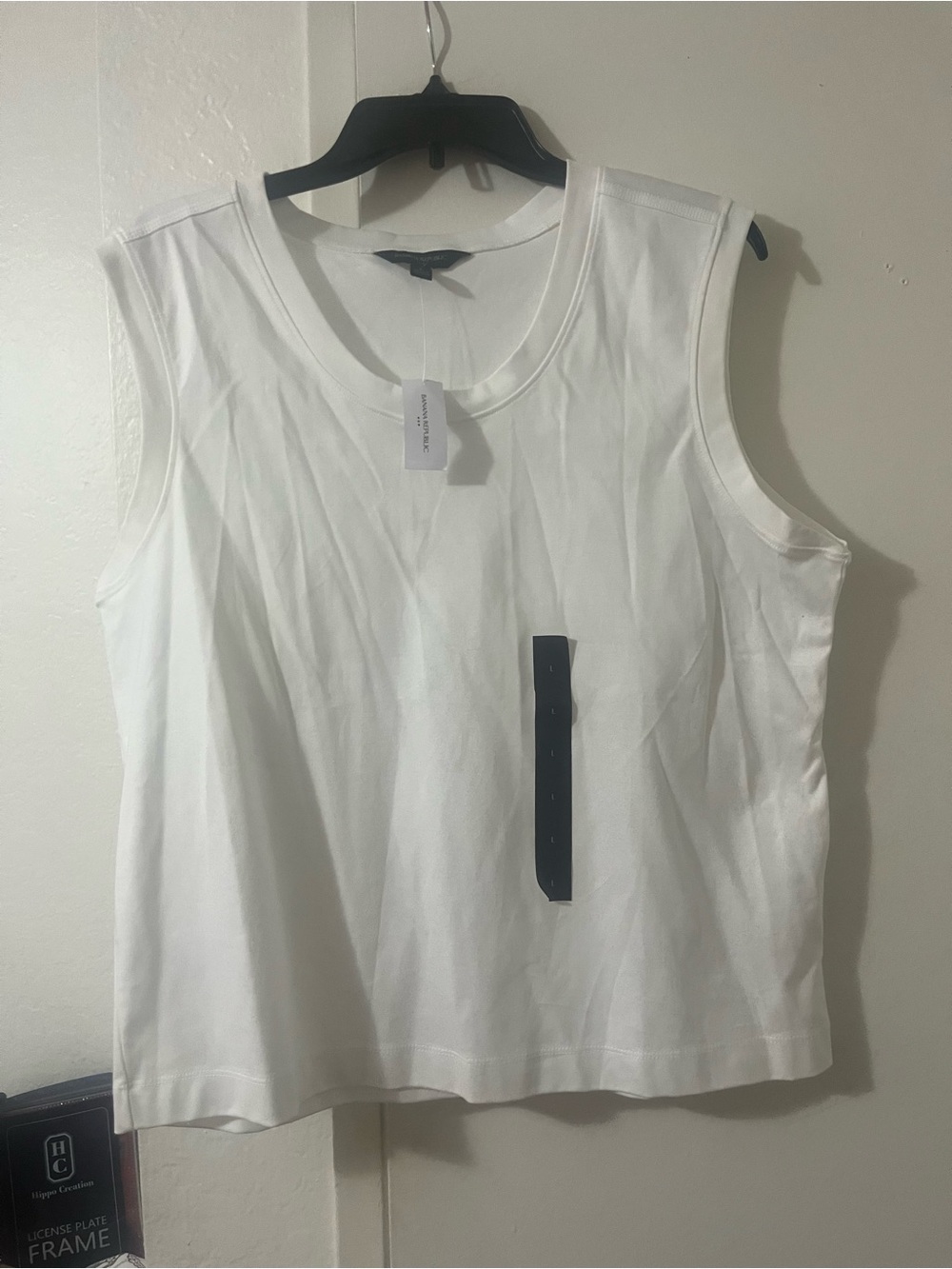 Banana Republic White Sleeveless Tank Top